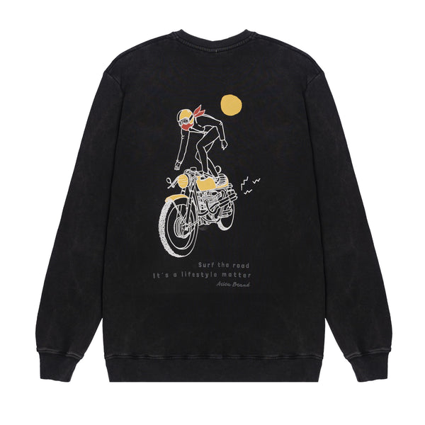 Sweatshirt Motorcycle Black Premium