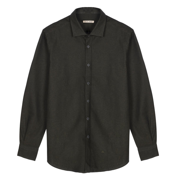 Camisa franela verde oscuro