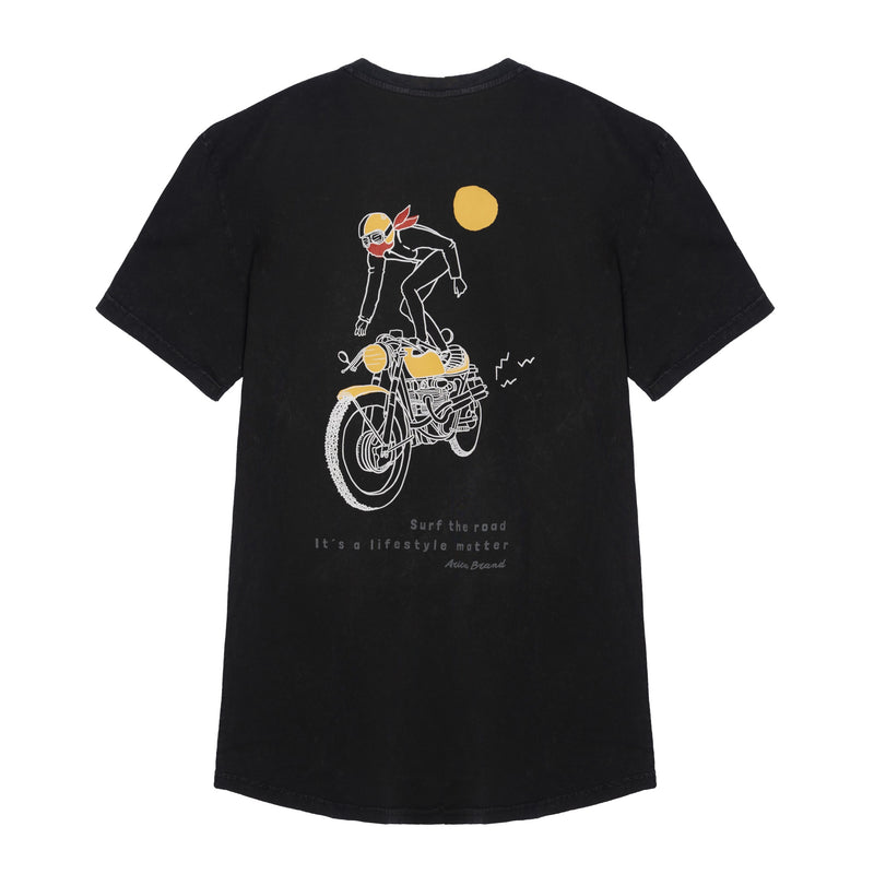 Motorcycle Tee Black premium