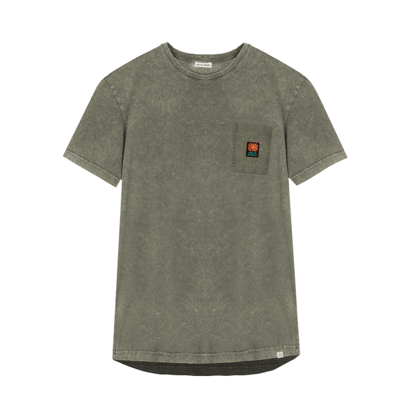 Khaki premium basic pocket t-shirt