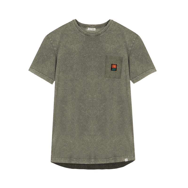 Khaki premium basic pocket t-shirt