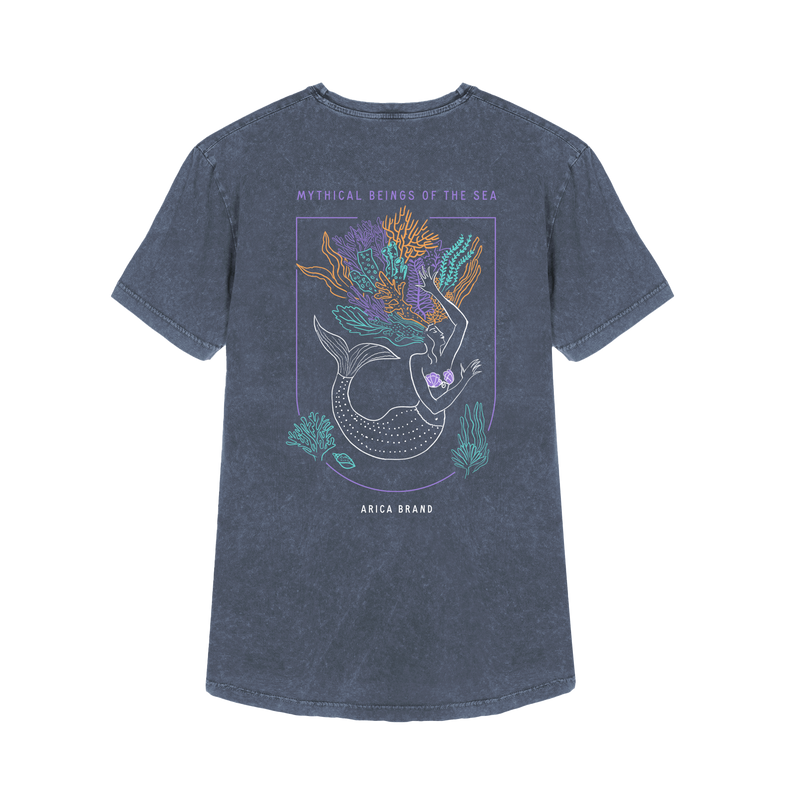 Mermaid tee Blue/grey premium