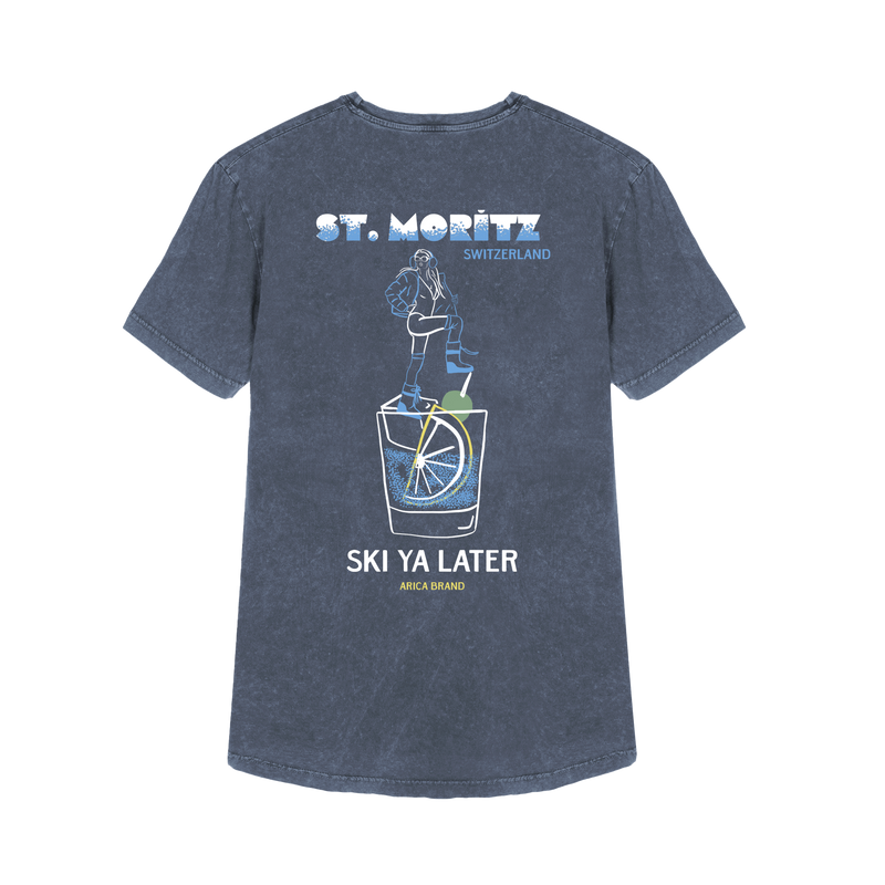 St. Mortiz tee Blue gray premium