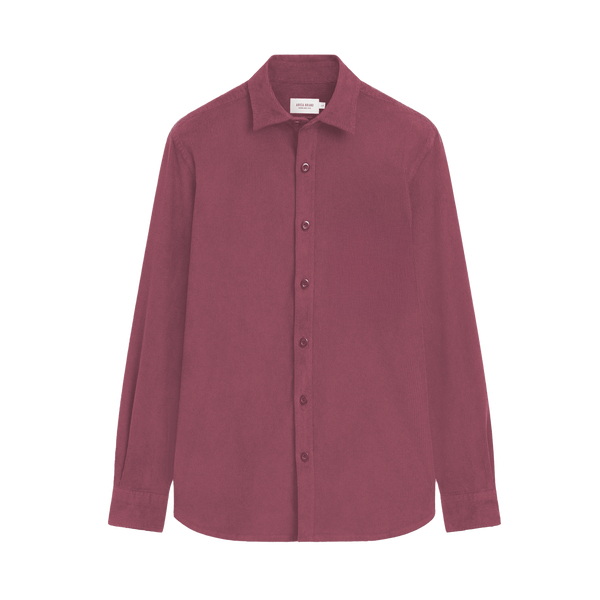 Worn Aubergine Linen Shirt