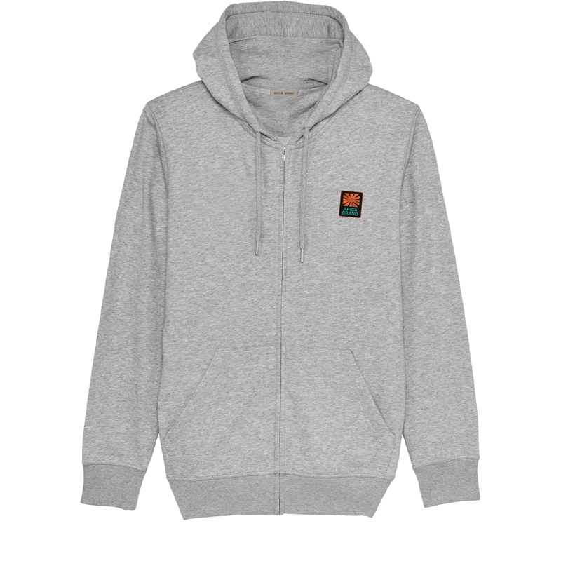 Basic Zipper Melange grey