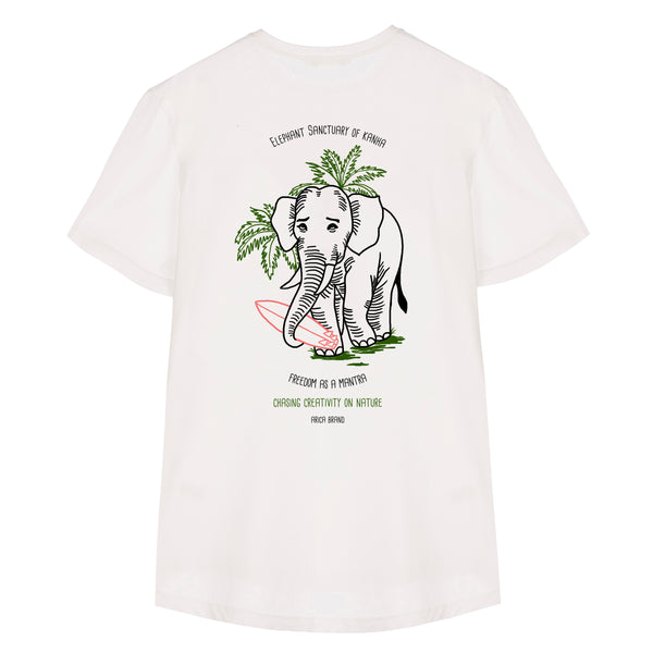 Elephant tee white Premium