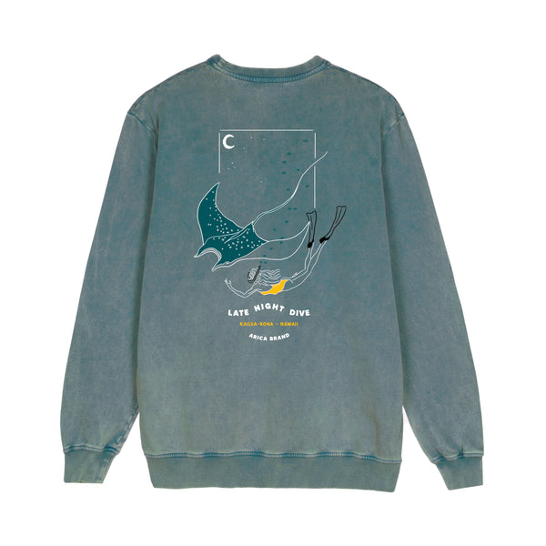 Sweatshirt Night Dive Green Premium